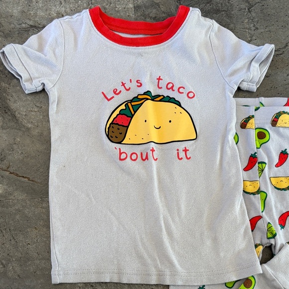 Old Navy Kids Pajama Set, T-shirt and Long Pants, Let’s Taco Bout It, Size 5T - Picture 4 of 17